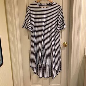 ASOS Bluebelle Maternity striped high low flutter sleeve dress size 16